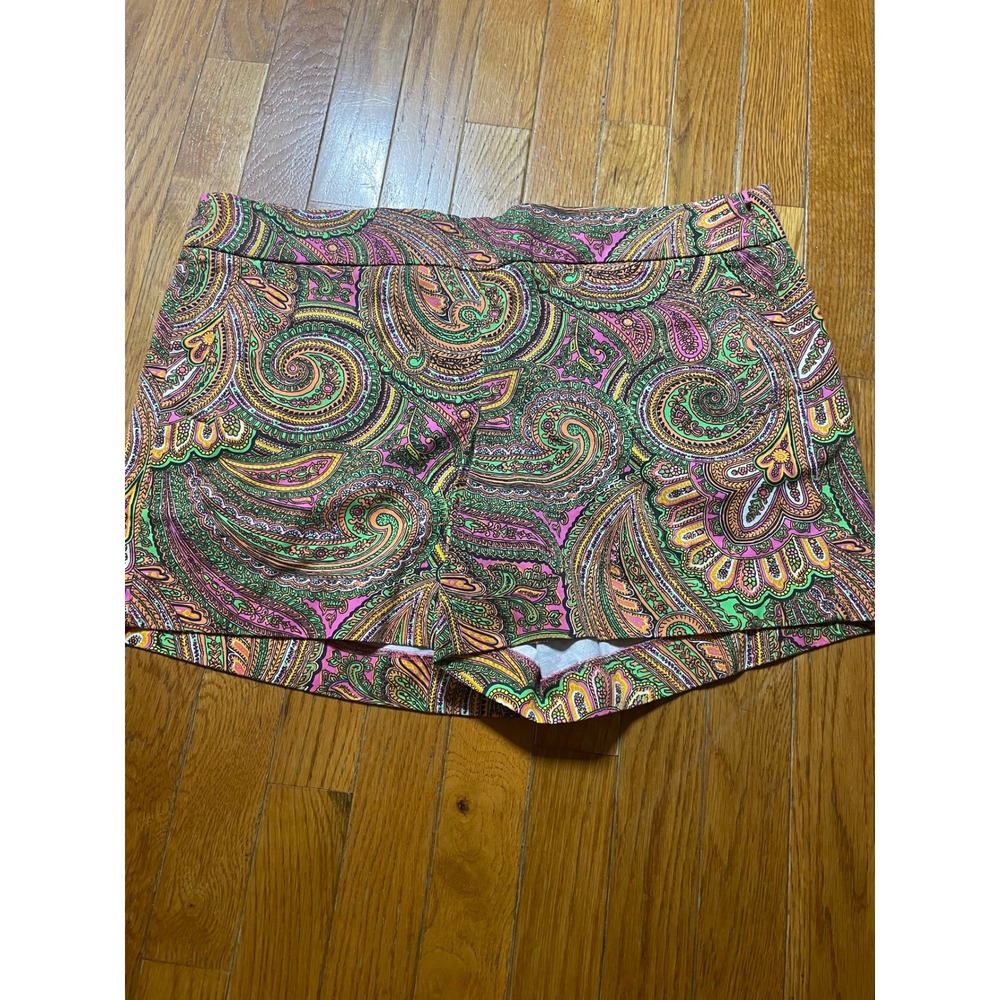 J Crew Shorts Womens Size 12 Allover Print‎ Paisley Boho Retro Feminine Casual